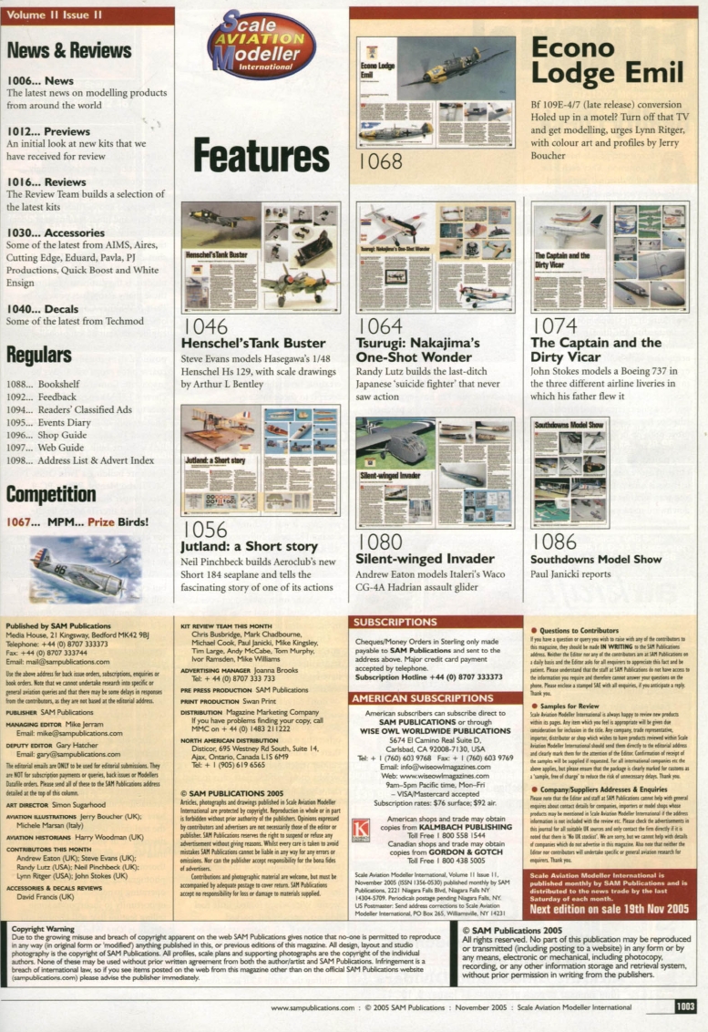 Scale Aviation Modeller International 2005-11